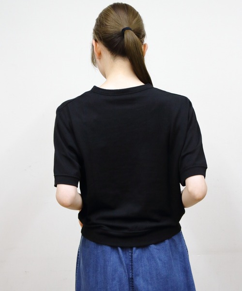 ORCIVAL(オーシバル)の「ORCIVAL/オーシバル クルーネックシースルーショートスリーブTEE CREW NECK SEE THROUGH SHORT SLEEVE TEE OR-C0529 SEF(Tシャツ/カットソー・レディース・ブラック/ライトイエロー/ライトピンク・1)」の7枚目の写真