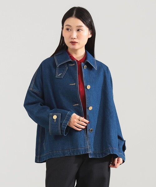 Traditional Weatherwear(トラディショナルウェザーウェア)の「Traditional Weatherwear / Malton デニムブルゾン(デニムジャケット・レディース・ブルー系その他・ONE SIZE)」の5枚目の写真
