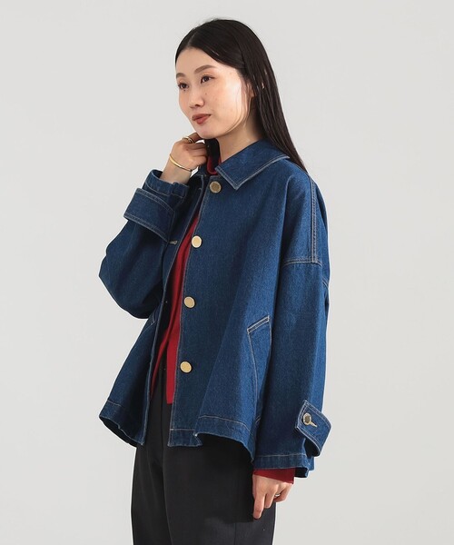 Traditional Weatherwear(トラディショナルウェザーウェア)の「Traditional Weatherwear / Malton デニムブルゾン(デニムジャケット・レディース・ブルー系その他・ONE SIZE)」の6枚目の写真