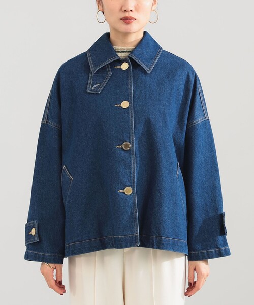 Traditional Weatherwear(トラディショナルウェザーウェア)の「Traditional Weatherwear / Malton デニムブルゾン(デニムジャケット・レディース・ブルー系その他・ONE SIZE)」の8枚目の写真