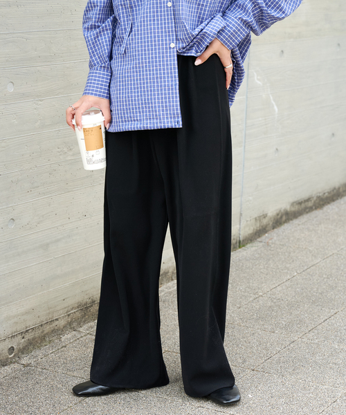 OUTDOOR PRODUCTS(アウトドアプロダクツ)の「トロイージーパンツ(スラックス・レディース・ブラック/ベージュ/ネイビー・36/38)」の7枚目の写真