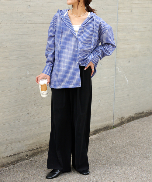 OUTDOOR PRODUCTS(アウトドアプロダクツ)の「トロイージーパンツ(スラックス・レディース・ブラック/ベージュ/ネイビー・36/38)」の11枚目の写真