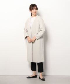 Super140カシミヤ混Vネックコート（ノーカラーコート）｜UNITED TOKYO