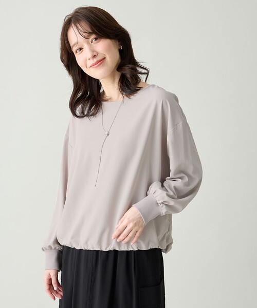 ANY（エニィ）の「涼やかDRYブラウス（シャツ/ブラウス・レディース・グレー系/ベージュ系/黄土色系・F）」の3枚目の写真