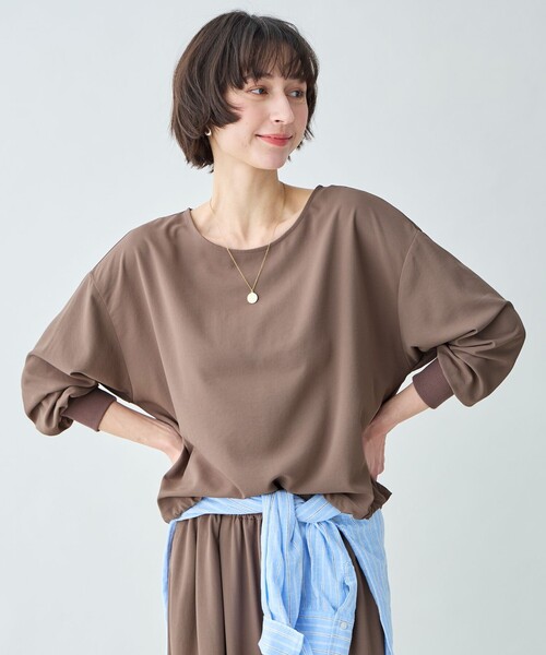 ANY（エニィ）の「涼やかDRYブラウス（シャツ/ブラウス・レディース・グレー系/ベージュ系/黄土色系・F）」の4枚目の写真