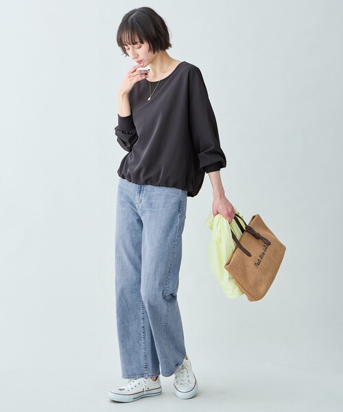 ANY（エニィ）の「涼やかDRYブラウス（シャツ/ブラウス・レディース・グレー系/ベージュ系/黄土色系・F）」の11枚目の写真