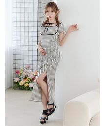 EATME | 【UV機能】デコルテバイカラーリブワンピース(ワンピース)