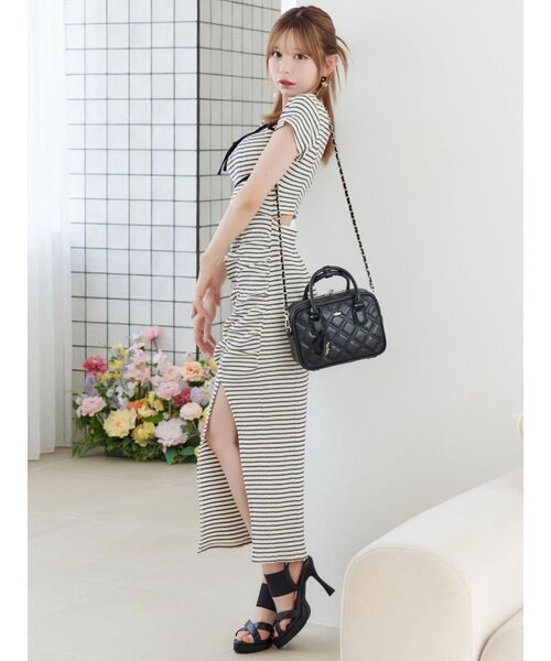 EATME(イートミー)の「【UV機能】デコルテバイカラーリブワンピース(ワンピース・レディース・ベージュ/その他1/グレー/ブラック・FREE)」の13枚目の写真