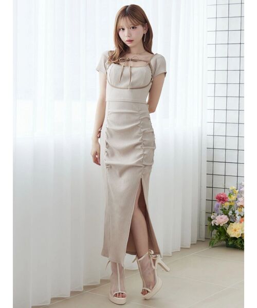 EATME(イートミー)の「【UV機能】デコルテバイカラーリブワンピース(ワンピース・レディース・ベージュ/その他1/グレー/ブラック・FREE)」の16枚目の写真