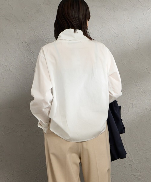 mizuiroind（ミズイロインド）の「[mizuiro ind/ミズイロインド] スカーフカラーシャツ（シャツ/ブラウス・レディース・ブラック/オフホワイト・F）」の20枚目の写真