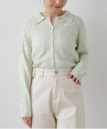 flower | リボンポロトップ(カーディガン/ボレロ)