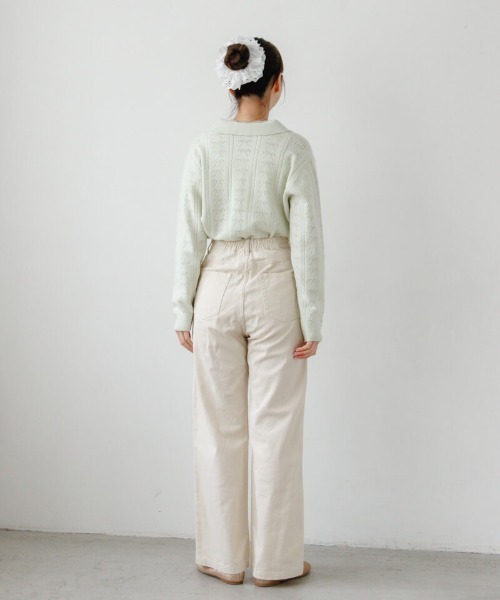 flower（フラワー）の「リボンポロトップ（カーディガン/ボレロ・レディース・ミント/グレー・FREE）」の14枚目の写真