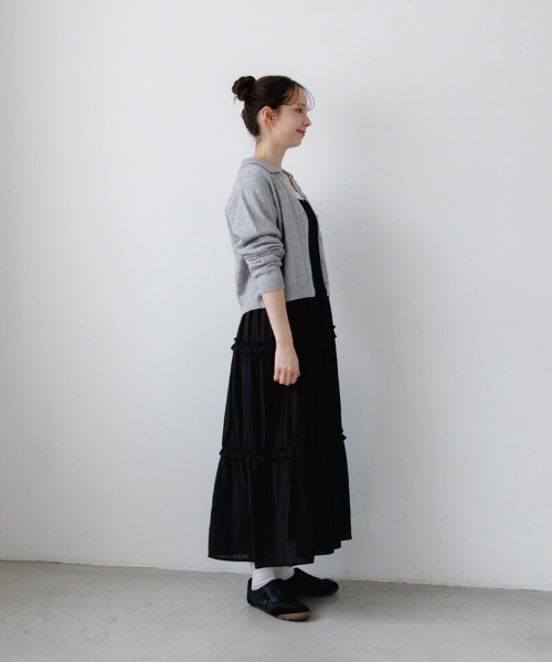 flower（フラワー）の「リボンポロトップ（カーディガン/ボレロ・レディース・ミント/グレー・FREE）」の9枚目の写真