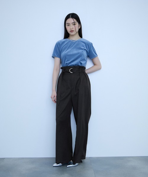 VICKY(ビッキー)の「ツイルチノワイドパンツ≪手洗い可能≫(その他パンツ・レディース・ベージュ/ブラック・M)」の16枚目の写真