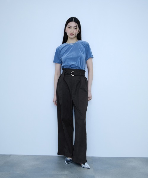VICKY(ビッキー)の「ツイルチノワイドパンツ≪手洗い可能≫(その他パンツ・レディース・ベージュ/ブラック・M)」の17枚目の写真