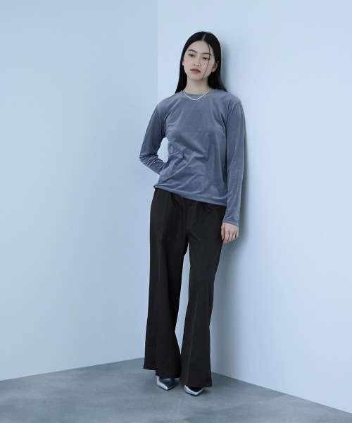 VICKY(ビッキー)の「ツイルチノワイドパンツ≪手洗い可能≫(その他パンツ・レディース・ベージュ/ブラック・M)」の18枚目の写真
