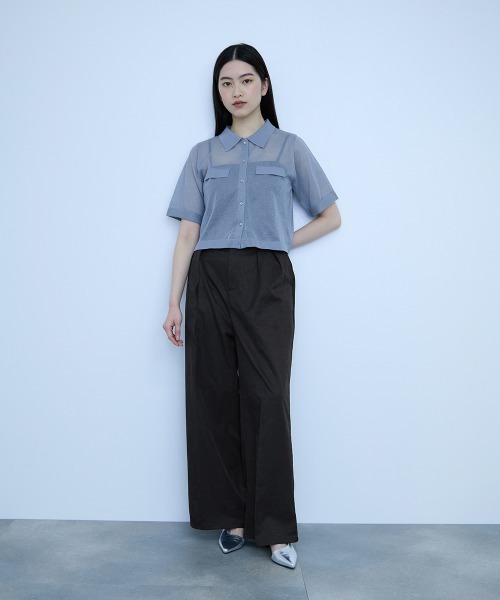 VICKY(ビッキー)の「ツイルチノワイドパンツ≪手洗い可能≫(その他パンツ・レディース・ベージュ/ブラック・M)」の20枚目の写真