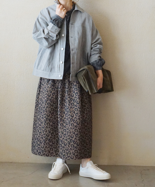 JOURNAL STANDARD LUXE（ジャーナルスタンダード　ラックス）の「《追加2》ダブルJQレオパ スカート（スカート・レディース・チョコ・FREE）」の2枚目の写真