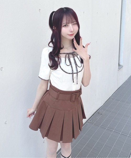 one way(ワンウェイ)の「パイピングカットソー(Tシャツ/カットソー・レディース・オフホワイト/ピンク/ブラック/グレー・FREE)」の18枚目の写真
