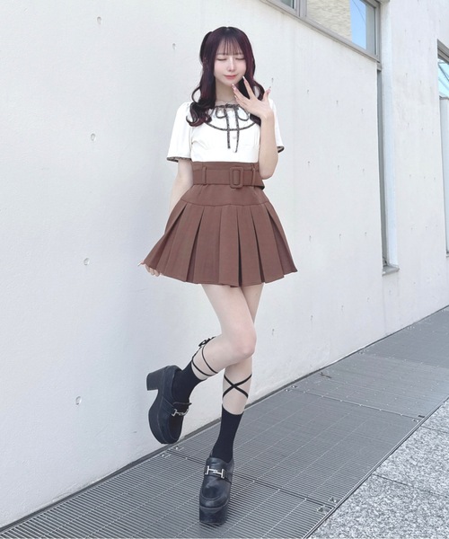 one way(ワンウェイ)の「パイピングカットソー(Tシャツ/カットソー・レディース・オフホワイト/ピンク/ブラック/グレー・FREE)」の20枚目の写真