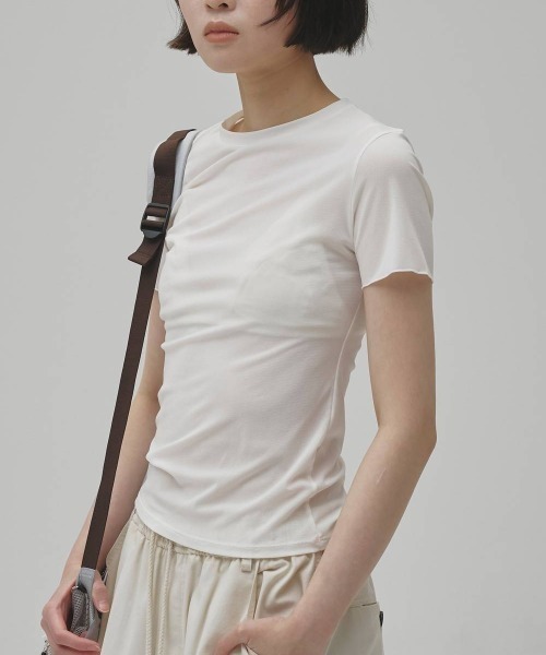 TODAYFUL(トゥデイフル)の「TODAYFUL Soft Mesh T-shirts ソフトメッシュTシャツ/12610628(Tシャツ/カットソー・レディース・キナリ/ダークブラウン・ONE SIZE)」の2枚目の写真