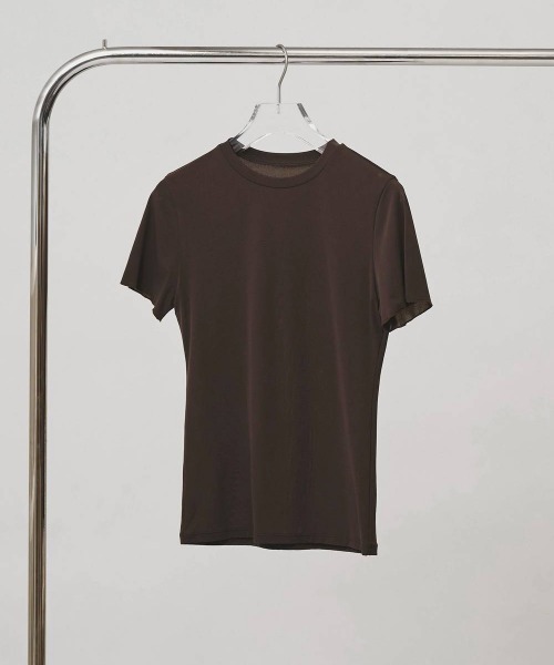 TODAYFUL(トゥデイフル)の「TODAYFUL Soft Mesh T-shirts ソフトメッシュTシャツ/12610628(Tシャツ/カットソー・レディース・キナリ/ダークブラウン・ONE SIZE)」の4枚目の写真