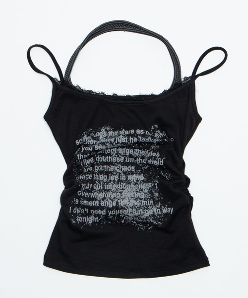 dispark（ディスパーク）の「DISPARK/【26年春夏新作】Y2Kダブルレイヤードキャミ（キャミソール・レディース・グレー/ブラック・FREE）」の9枚目の写真