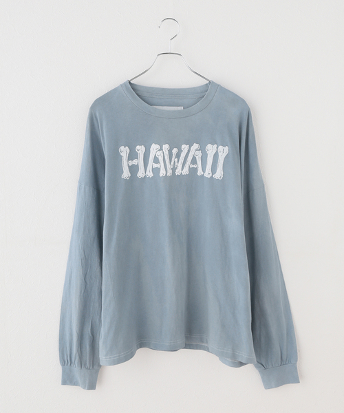TEPPEIFURUYAMA（テッペイフルヤマ）の「TEPPEI FURUYAMA /テッペイフルヤマ HAWAII LONG SLEEVE T-SHIRT（Tシャツ/カットソー・レディース・ネイビー/ブラック・2）」の2枚目の写真