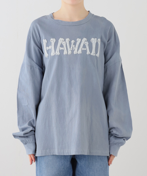 TEPPEIFURUYAMA（テッペイフルヤマ）の「TEPPEI FURUYAMA /テッペイフルヤマ HAWAII LONG SLEEVE T-SHIRT（Tシャツ/カットソー・レディース・ネイビー/ブラック・2）」の9枚目の写真