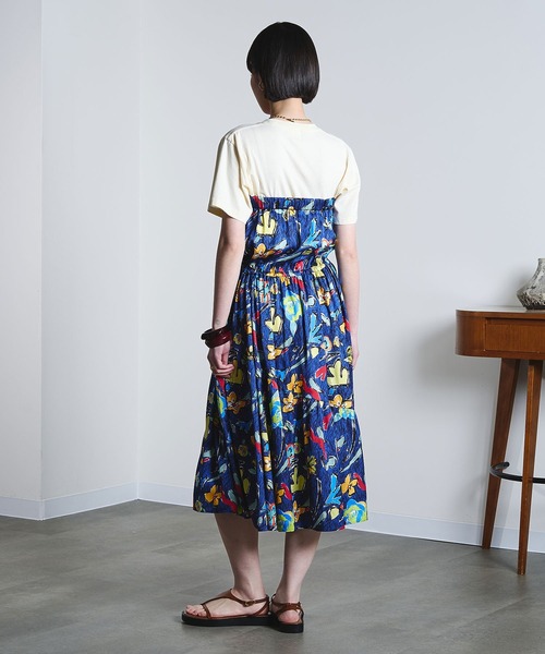 ROSE BUD（ローズバッド）の「(mici)PRINT GATHERED SKIRT（スカート・レディース・ネイビー/ブラウン・ONE SIZE）」の11枚目の写真