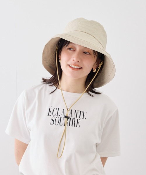 ROPE' PICNIC(ロペピクニック)の「リップストップ撥水ハット/UVカット・撥水・抗菌防臭(ハット・レディース・ベージュ/ホワイト/ブラック系その他・FREE)」の20枚目の写真