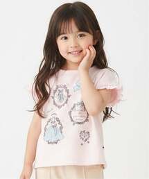 Pupil House（ピューピルハウス）の「【990★ITEM】バレエモチーフ袖フリルTシャツ（Tシャツ/カットソー）」