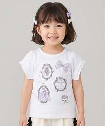 Pupil House（ピューピルハウス）の「【990★ITEM】バレエモチーフ袖フリルTシャツ（Tシャツ/カットソー）」