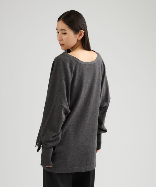 Chaos(カオス)の「Chaos(カオス)/ ◇3/4坪田あさみさんIGLIVE紹介アイテム◇チュルリーニットカーディガン(カーディガン/ボレロ・レディース・チャコール/モカ・FREE)」の5枚目の写真