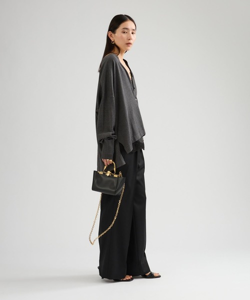 Chaos(カオス)の「Chaos(カオス)/ ◇3/4坪田あさみさんIGLIVE紹介アイテム◇チュルリーニットカーディガン(カーディガン/ボレロ・レディース・チャコール/モカ・FREE)」の7枚目の写真