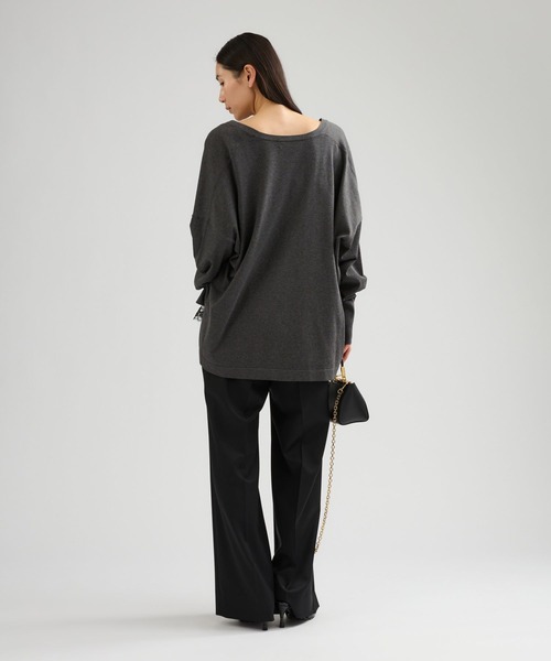 Chaos(カオス)の「Chaos(カオス)/ ◇3/4坪田あさみさんIGLIVE紹介アイテム◇チュルリーニットカーディガン(カーディガン/ボレロ・レディース・チャコール/モカ・FREE)」の8枚目の写真