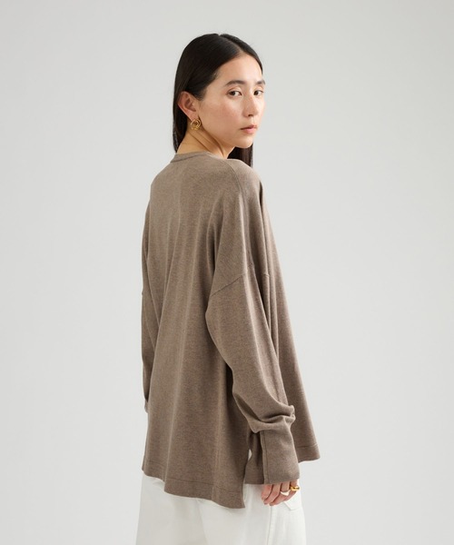 Chaos(カオス)の「Chaos(カオス)/ ◇3/4坪田あさみさんIGLIVE紹介アイテム◇チュルリーニットカーディガン(カーディガン/ボレロ・レディース・チャコール/モカ・FREE)」の10枚目の写真