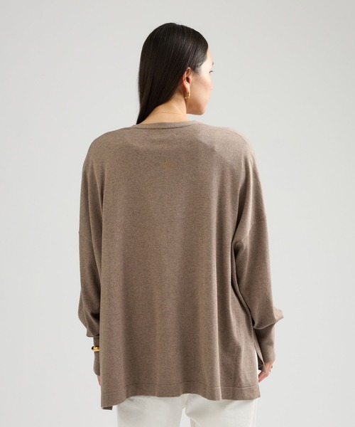 Chaos(カオス)の「Chaos(カオス)/ ◇3/4坪田あさみさんIGLIVE紹介アイテム◇チュルリーニットカーディガン(カーディガン/ボレロ・レディース・チャコール/モカ・FREE)」の11枚目の写真