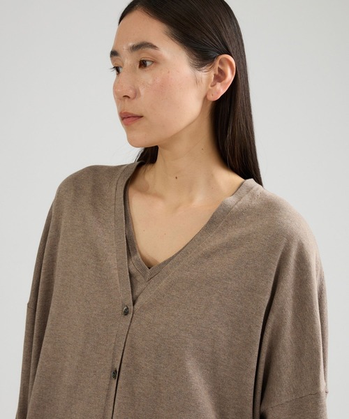 Chaos(カオス)の「Chaos(カオス)/ ◇3/4坪田あさみさんIGLIVE紹介アイテム◇チュルリーニットカーディガン(カーディガン/ボレロ・レディース・チャコール/モカ・FREE)」の15枚目の写真