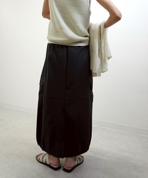 gossara(ゴサラ)の「【スタッフおすすめ】イージーカーゴスカート(スカート・レディース・アイボリー/ネイビー/ベージュ/チャコール・FREE)」の6枚目の写真