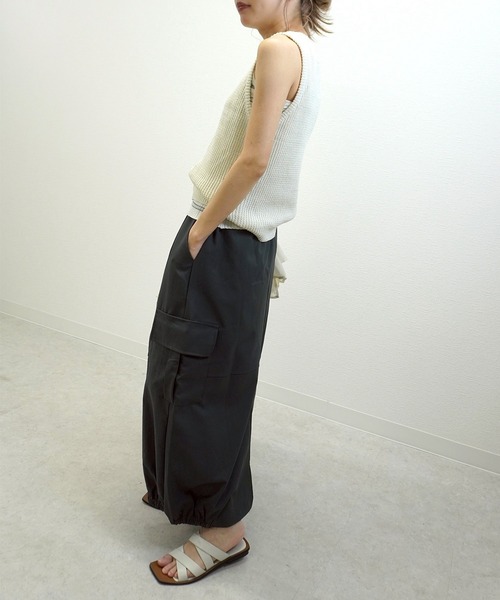 gossara(ゴサラ)の「【スタッフおすすめ】イージーカーゴスカート(スカート・レディース・アイボリー/ネイビー/ベージュ/チャコール・FREE)」の10枚目の写真