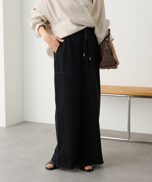 RIVE DROITE（リヴドロワ）の「予約【イージーな着心地】スエットロングスカート（スカート・レディース・ブラック/グレー/モカ・40/38/36）」の21枚目の写真