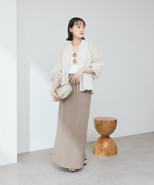 RIVE DROITE（リヴドロワ）の「予約【イージーな着心地】スエットロングスカート（スカート・レディース・ブラック/グレー/モカ・40/38/36）」の15枚目の写真