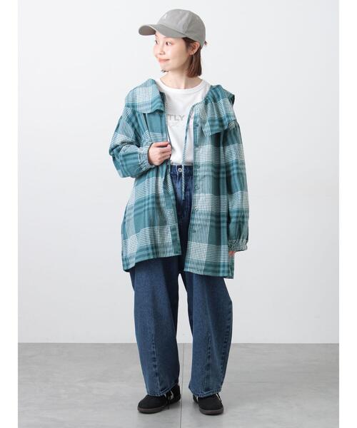 Samansa Mos2（サマンサ モスモス）の「【Cross×Linen】セーラーカラーブラウス（シャツ/ブラウス・レディース・モカ/グリーン/レッド/ベージュ/イエロー・F）」の6枚目の写真