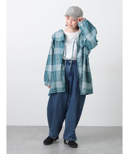 Samansa Mos2（サマンサ モスモス）の「【Cross×Linen】セーラーカラーブラウス（シャツ/ブラウス・レディース・モカ/グリーン/レッド/ベージュ/イエロー・F）」の9枚目の写真