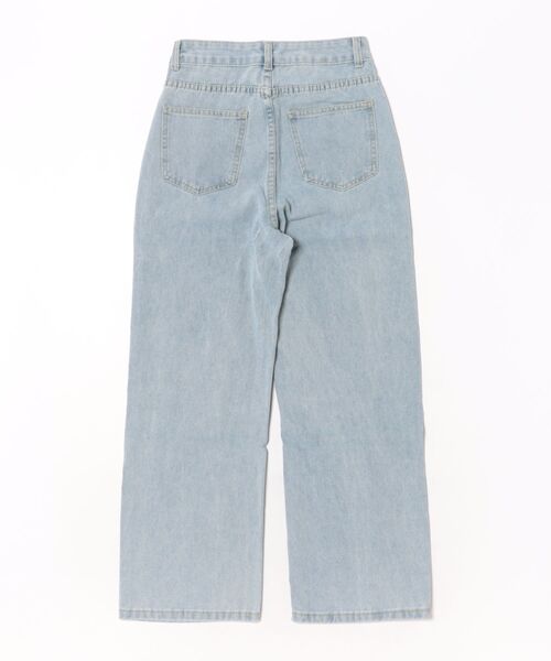 LUMIRA(アパレル)(ルミラ)の「リボンプリントが可愛いストレートシルエット デニムパンツ(デニムパンツ・レディース・ブルー・S/M/L/XL)」の10枚目の写真