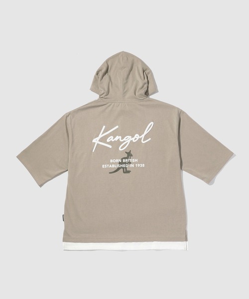 KANGOL(カンゴール)の「【KANGOL /カンゴール】Mac-House別注 フェイクレイヤード半袖プルオーバーパーカー(パーカー・メンズ・ブラック/サックスブルー/グレイッシュベージュ・M/L/XL)」の17枚目の写真