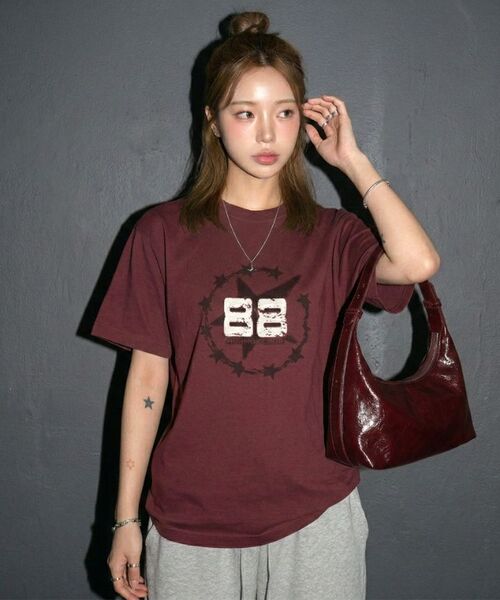 MOZMOZ（モズモズ）の「トゥエイトピグメントクロップ半袖Tシャツブラック（Tシャツ/カットソー・レディース・その他・1/2/3）」の11枚目の写真