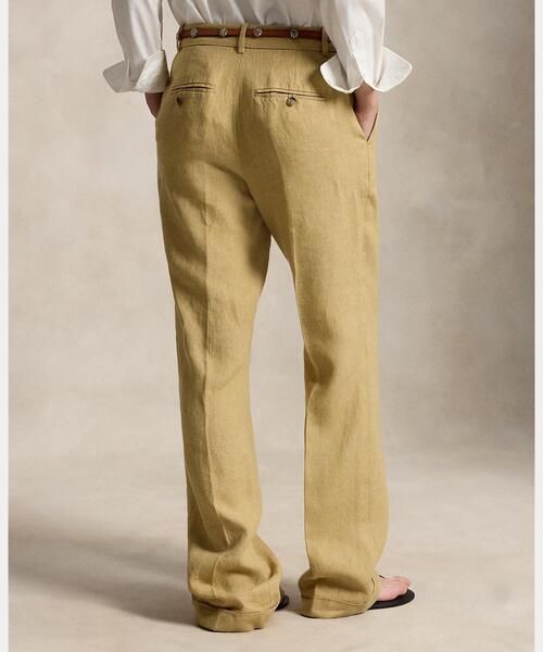POLO RALPH LAUREN（ポロ ラルフ ローレン）の「デラヴェ リネン リラックス ストレート パンツ（その他パンツ・レディース・ブラウン系5・0/00）」の3枚目の写真