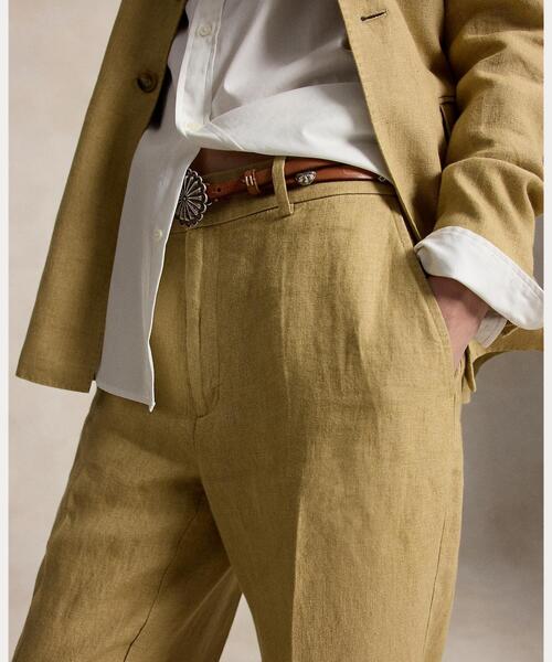 POLO RALPH LAUREN（ポロ ラルフ ローレン）の「デラヴェ リネン リラックス ストレート パンツ（その他パンツ・レディース・ブラウン系5・0/00）」の4枚目の写真